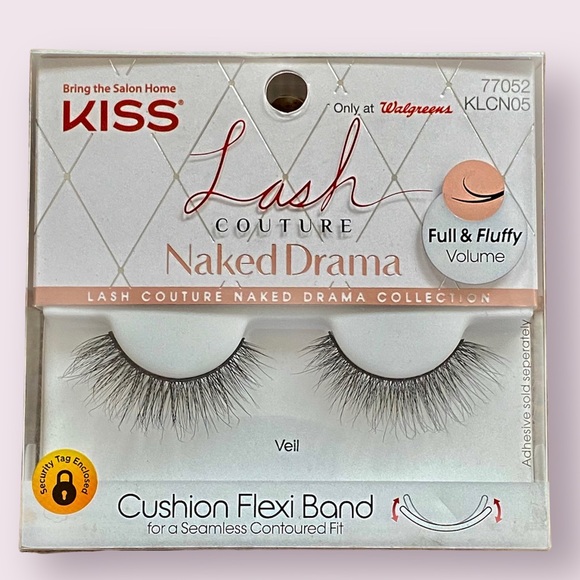 Kiss Lash Couture Naked Drama Veil Lashes 1 Pack 77052 KLN05 Full& Fluffy - Picture 1 of 2